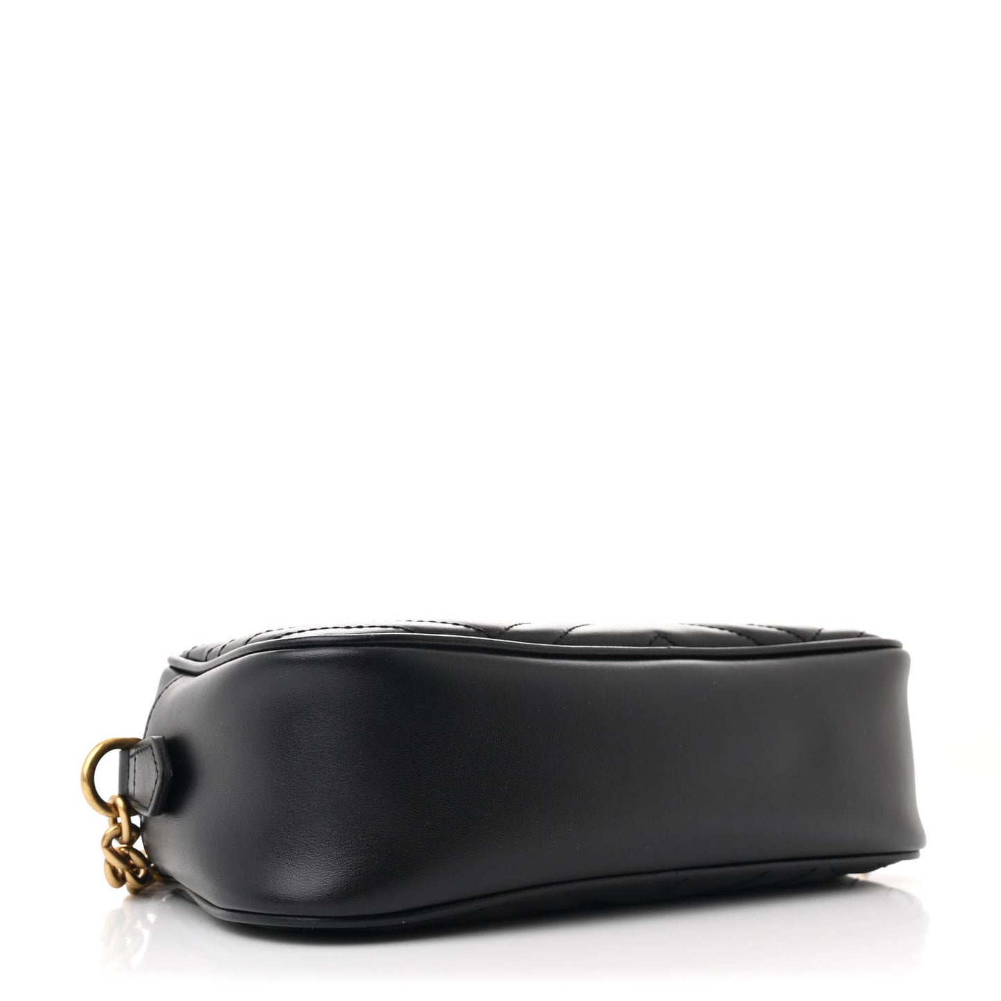 Calfskin Matelasse Small GG Marmont Chain Shoulder Bag Black