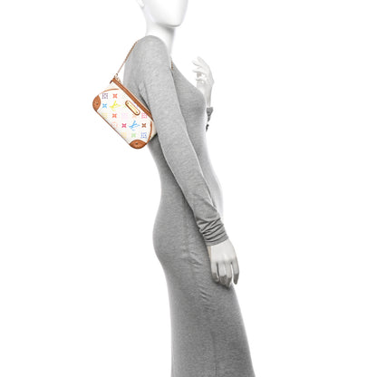 Louis Vuitton Monogram Multicolor Pochette Milla MM White 3 of 10