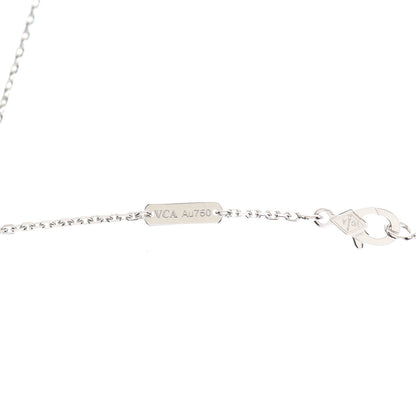 Van Cleef & Arpels 18K White Gold Mother of Pearl Vintage Alhambra Pendant Necklace 6 of 8