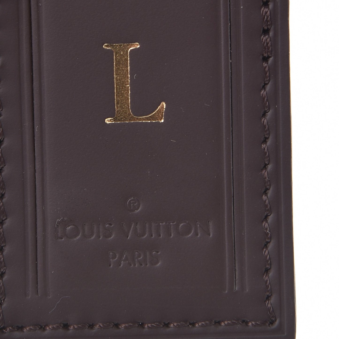 Calfskin Small Luggage Tag Ebene