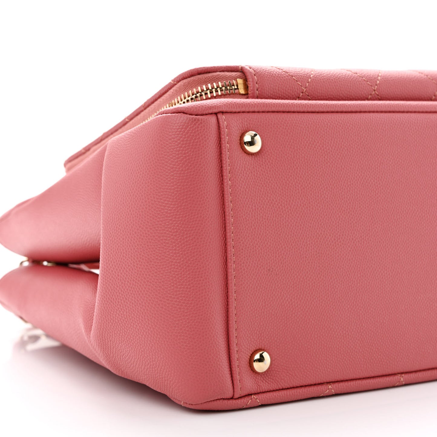 Caviar Quilted Small Business Affinity Shopping Bag Pink
