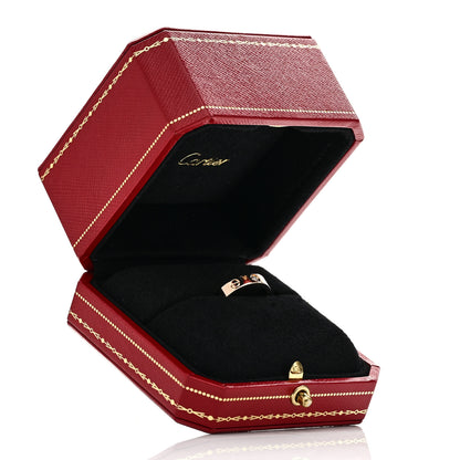 Cartier 18K Pink Gold Diamond 4mm LOVE Wedding Band Ring 47 4 5 of 5
