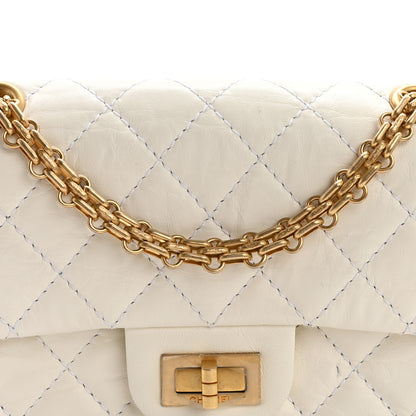 Chanel Aged Calfskin Quilted 2.55 Reissue Mini Flap White 8 of 13