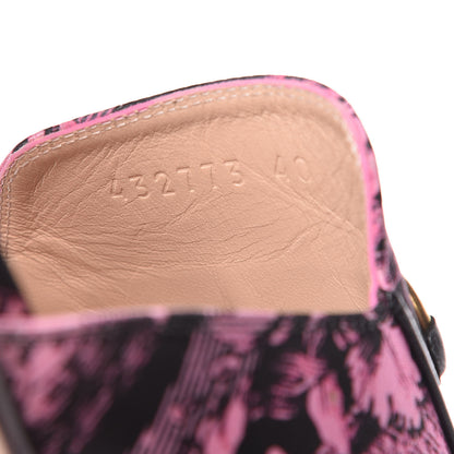 Gucci Silk Satin Saint Romain Womens Princetown Slippers 40 Pink Black 5 of 9