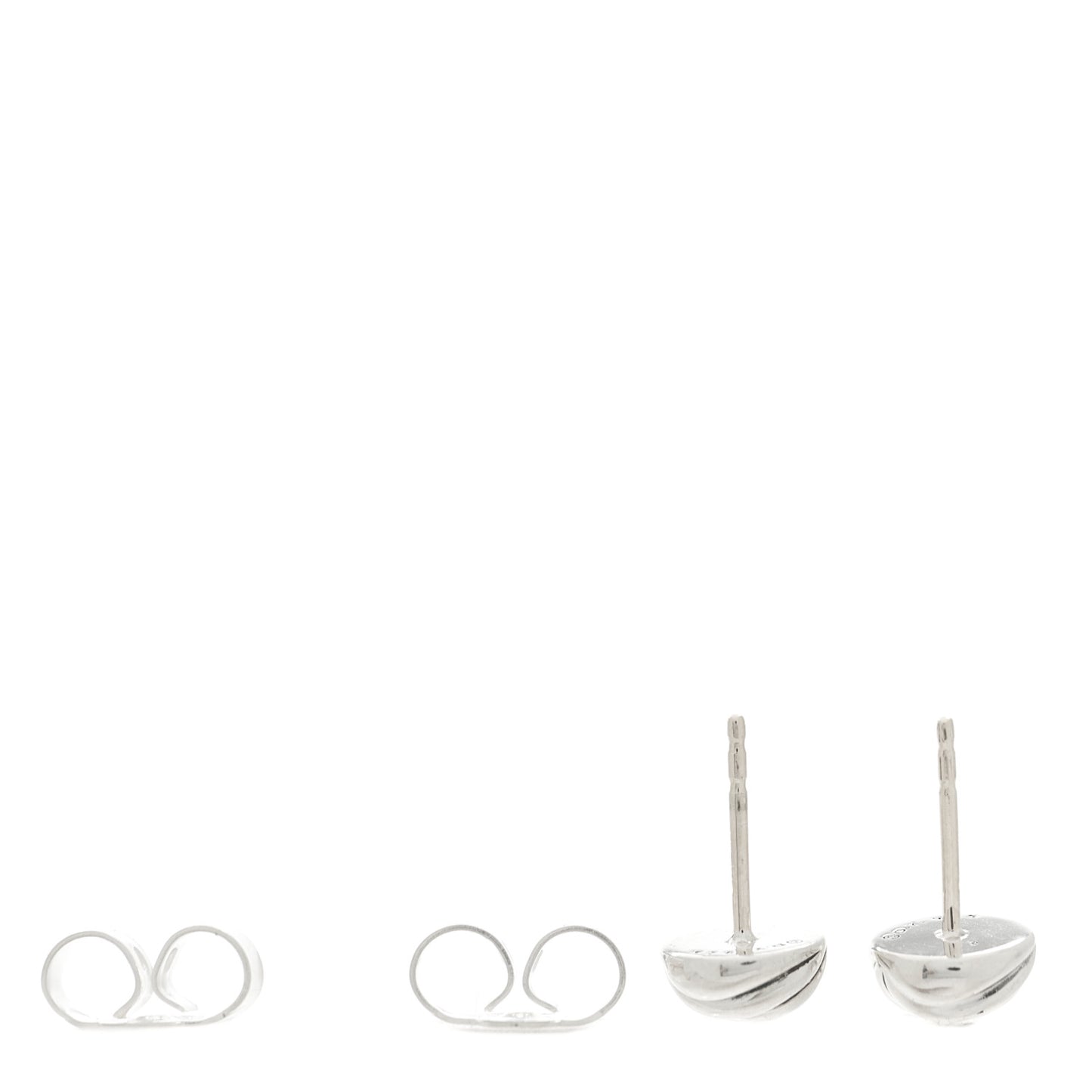 Sterling Silver 8mm Sculpted Cable Stud Earrings