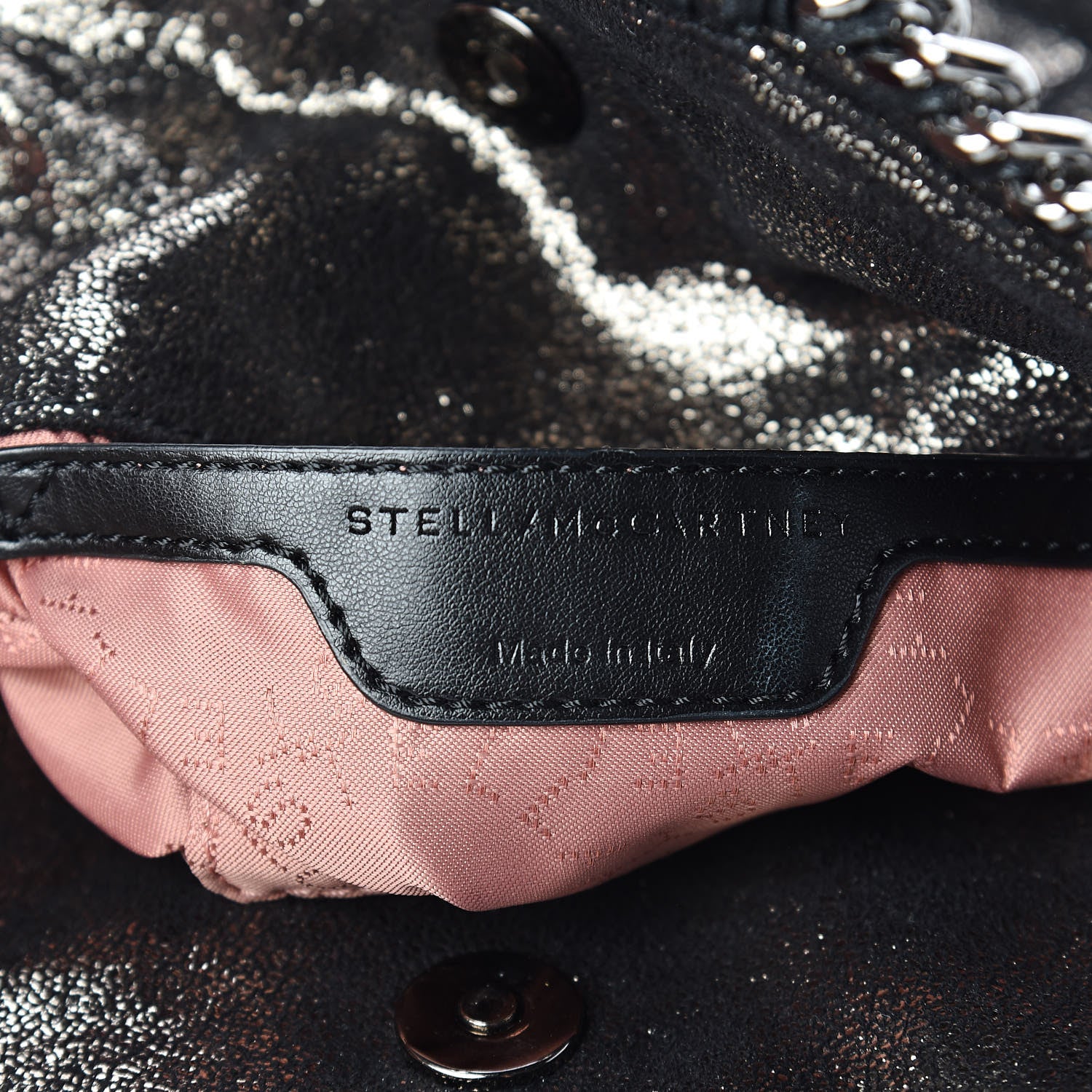 Stella McCartney Chamois Shiny Dotted Quilted Mini Falabella Tote Ruthenium 9 of 10