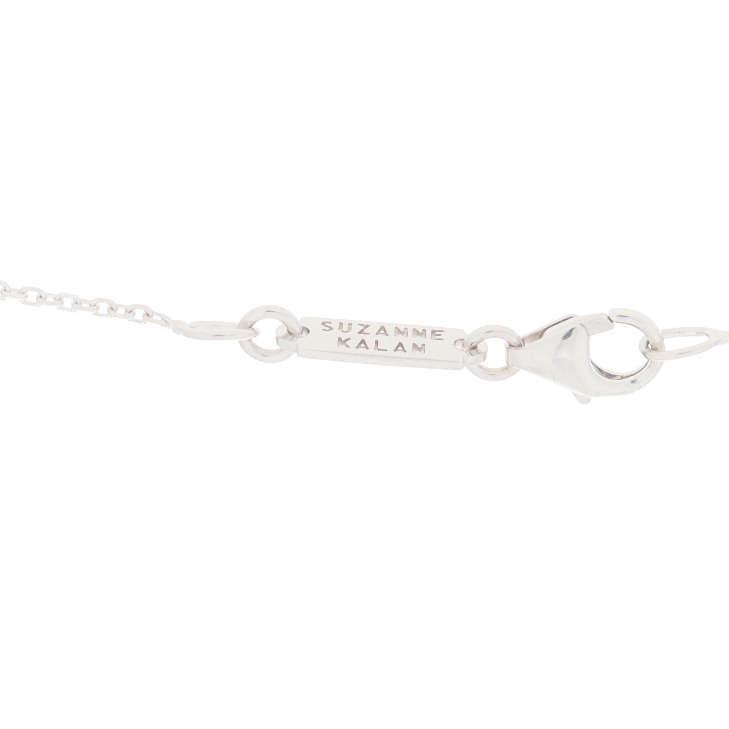 Suzanne Kalan 18K White Gold Diamond Pink Sapphire Butterfly Pendant Necklace 3 of 5