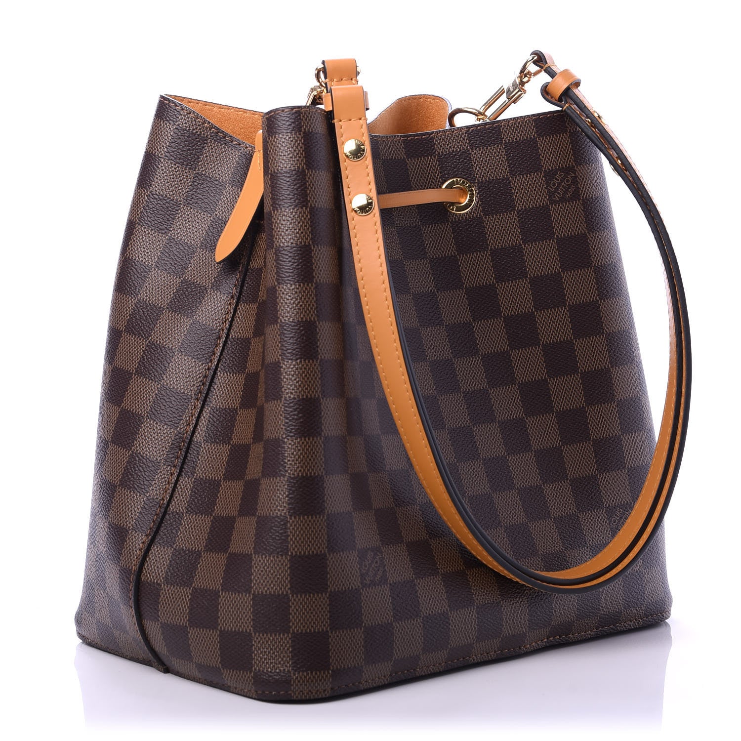 Louis Vuitton Damier Ebene Neonoe MM Safran 3 of 10