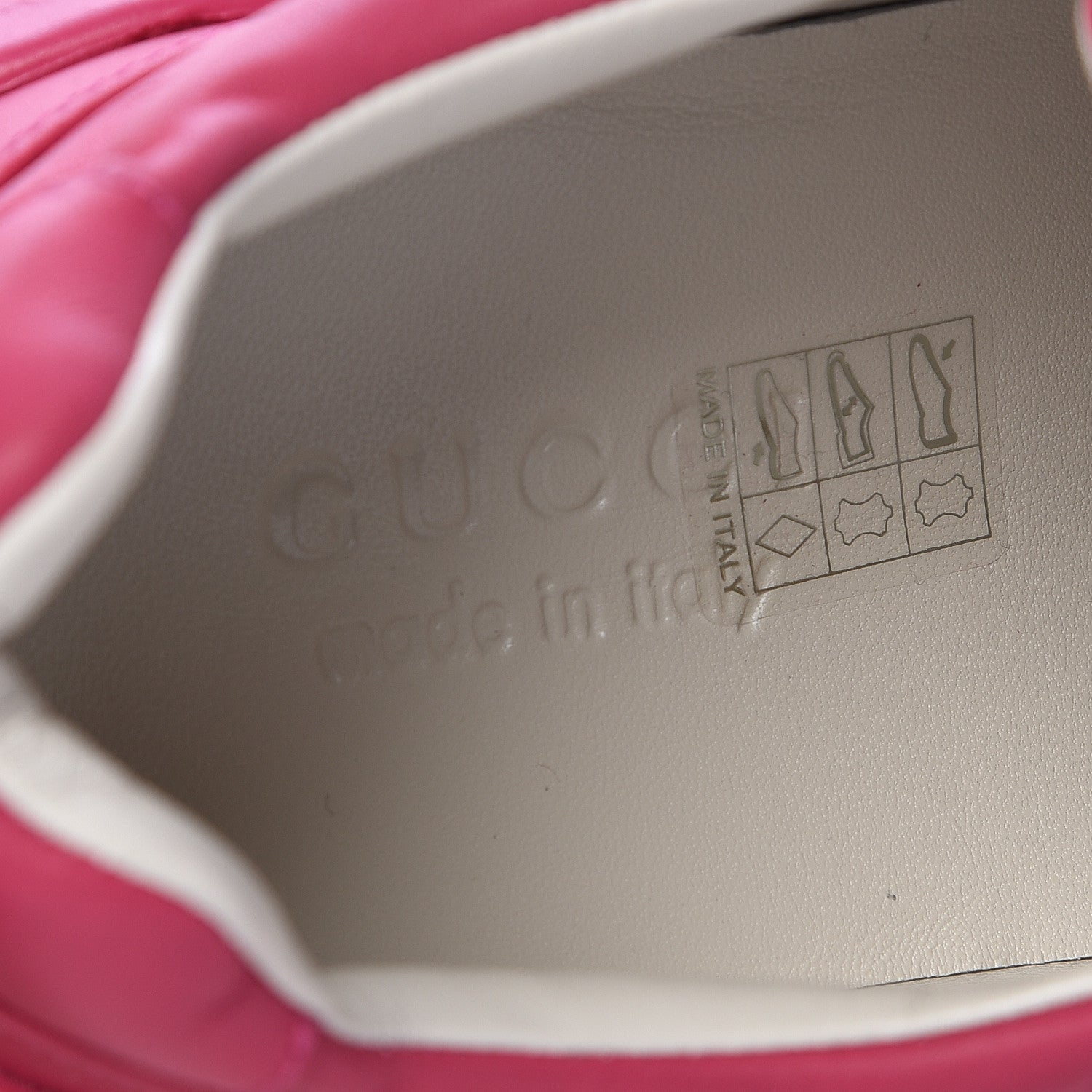 Gucci Calfskin Logo Mens Rhyton Sneakers 8.5 Box Pink 7 of 12
