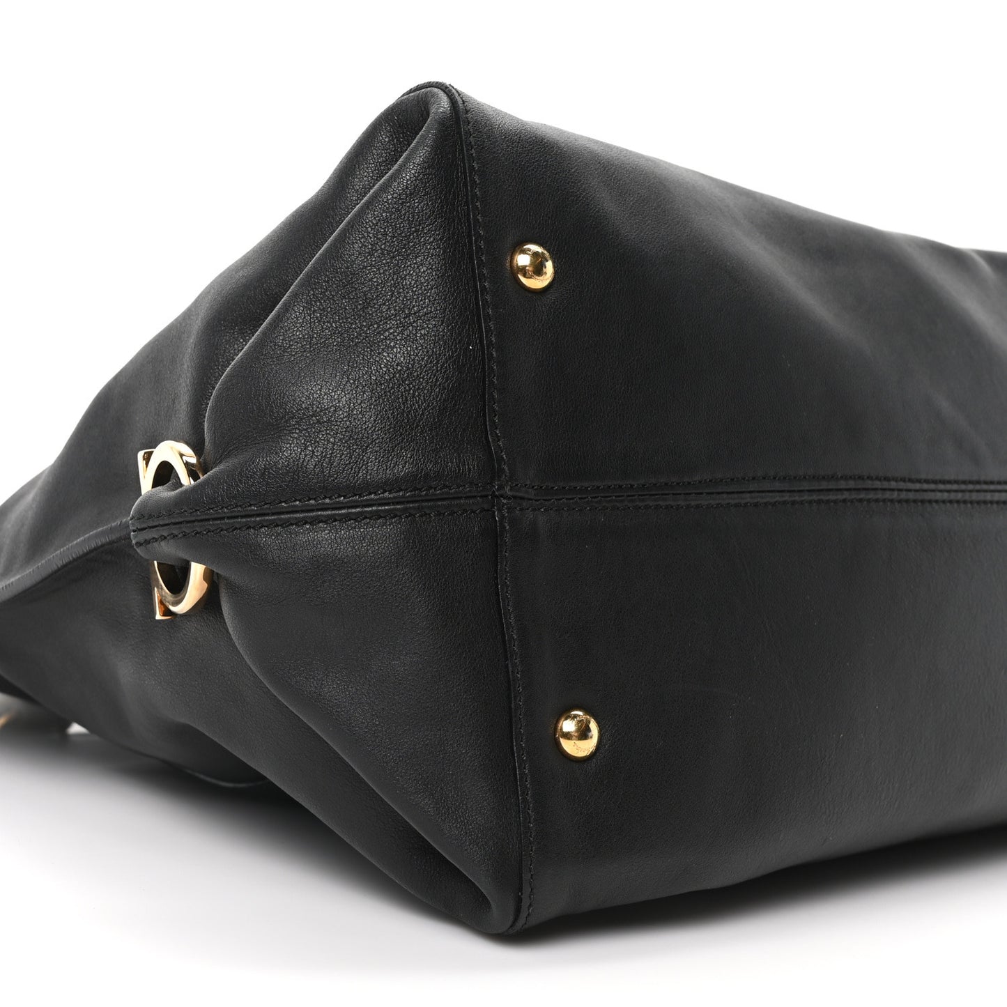 Calfskin Trifolio Tote Black