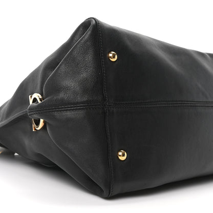 Salvatore Ferragamo Calfskin Trifolio Tote Black 8 of 9