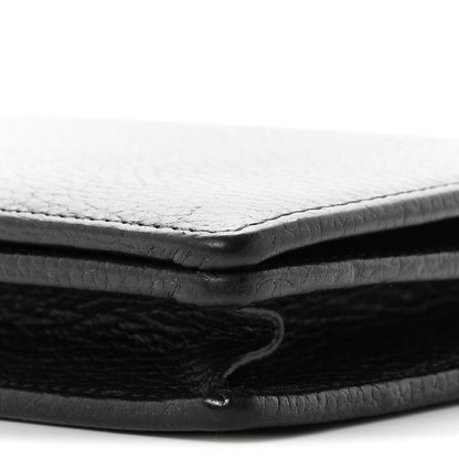 Gucci Calfskin Mini GG Marmont Chain Wallet Black 9 of 10