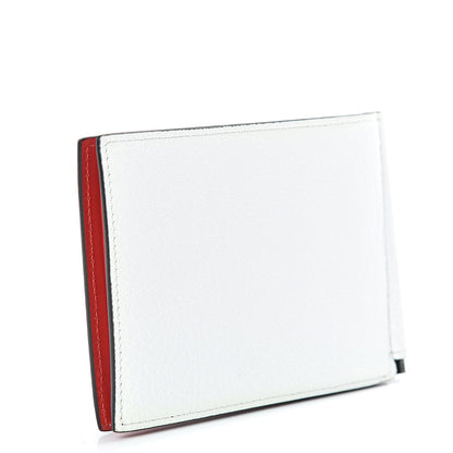Christian Louboutin Calfskin Clipsos Spike Bi-Fold Wallet White 3 of 10