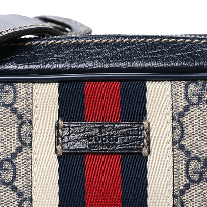 Gucci GG Supreme Monogram Web Small Shoulder Bag Navy 8 of 10