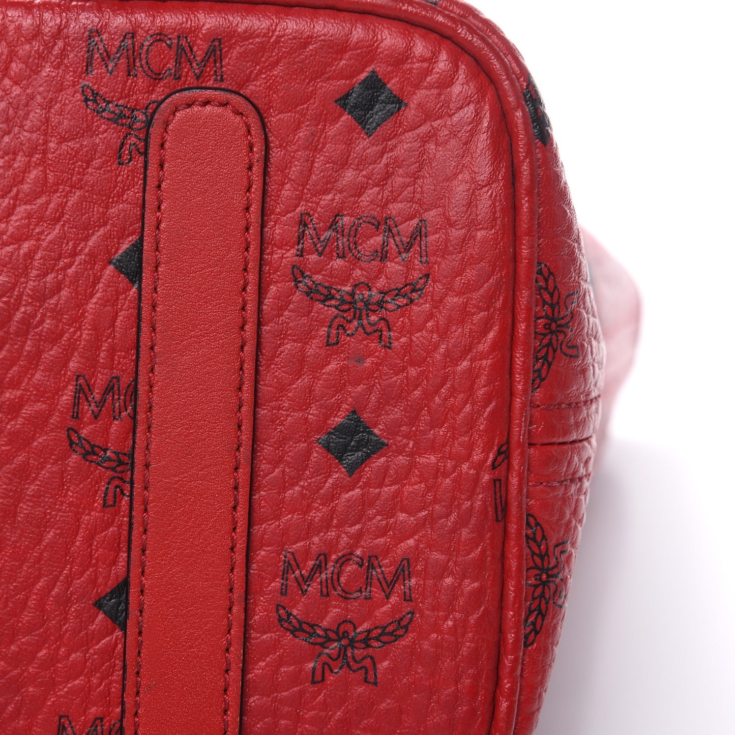 Visetos Medium Anya Zip Top Shopper Tote Ruby Red