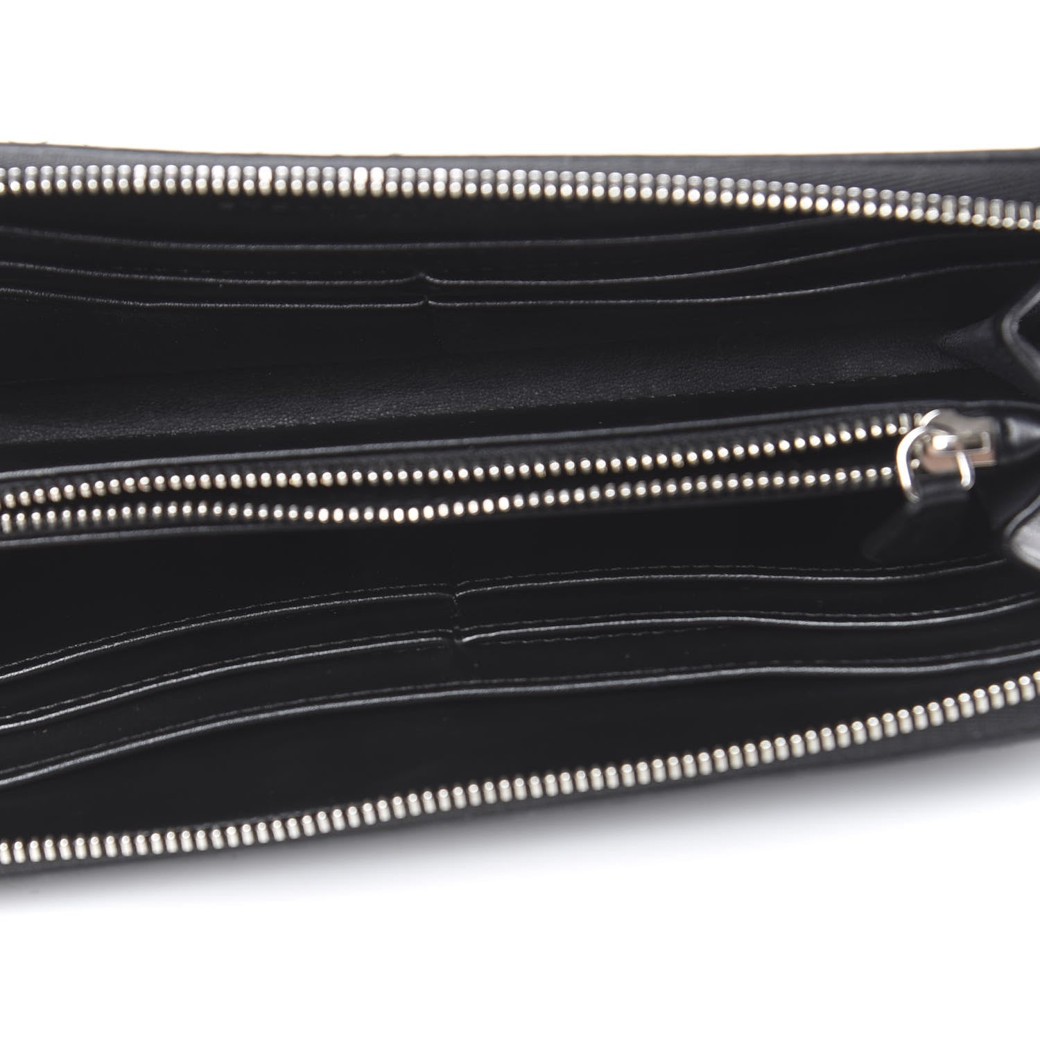 Stella McCartney Eco Alter Nappa Perforated Logo Zip Wallet Black 5 of 7