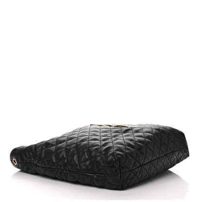 Saint Laurent Lambskin Quilted Maxi Icare Shopping Tote Black 5 of 10