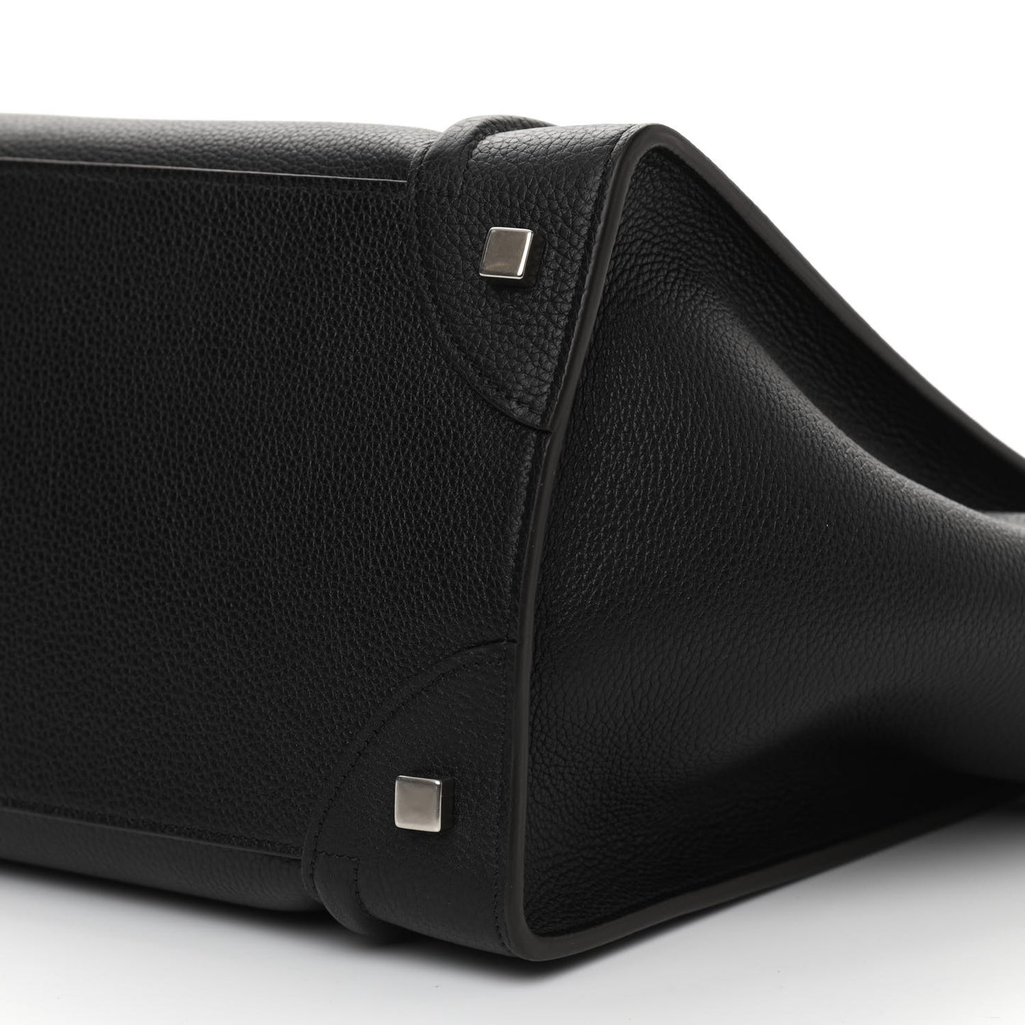 Drummed Calfskin Mini Luggage Black