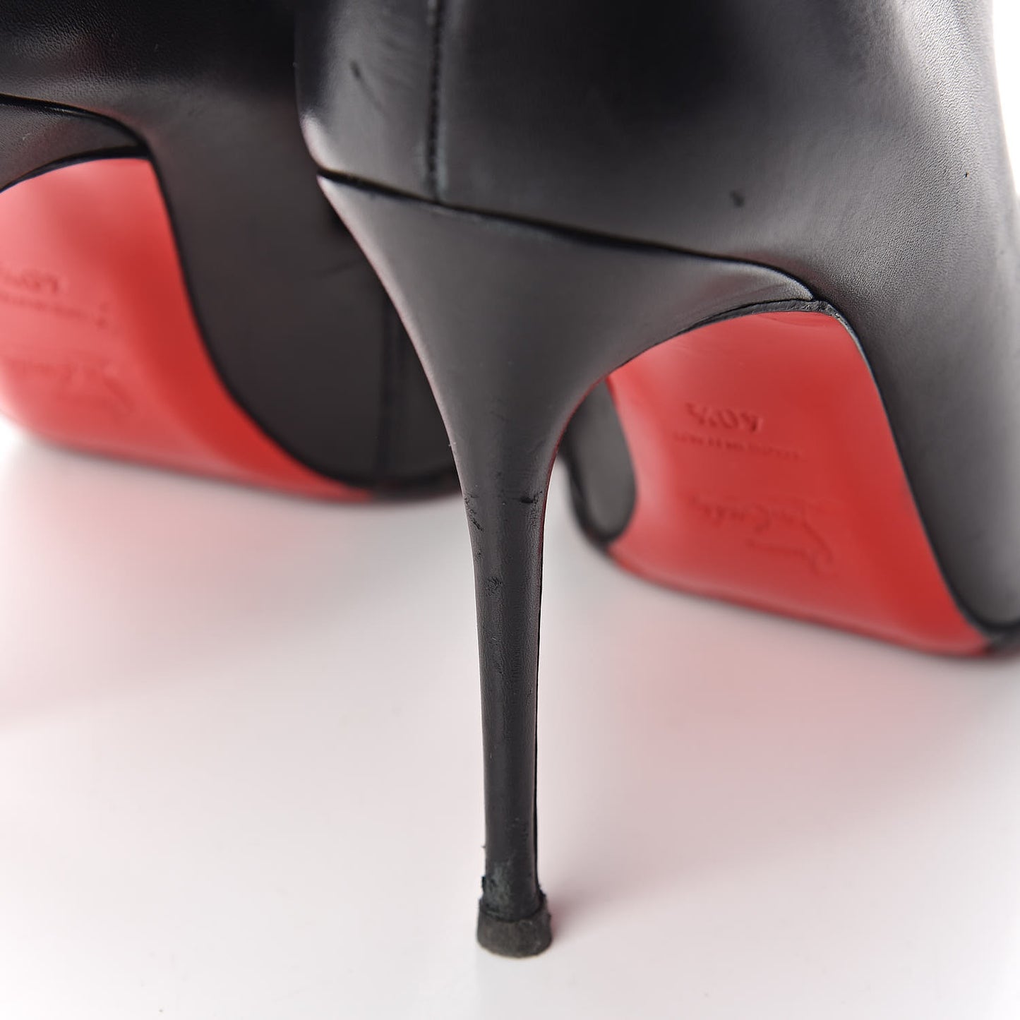 Calfskin Calamijane Booty 100 Ankle Boots 40.5 Black
