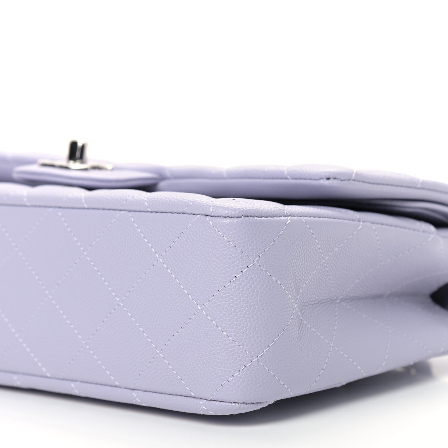 Chanel Caviar Quilted Medium Double Flap Light Purple 9 of 9