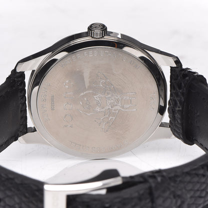 Gucci Stainless Steel Lizard 38mm G-Timeless Moonphase Star Planet Quartz Watch Black 5 of 12
