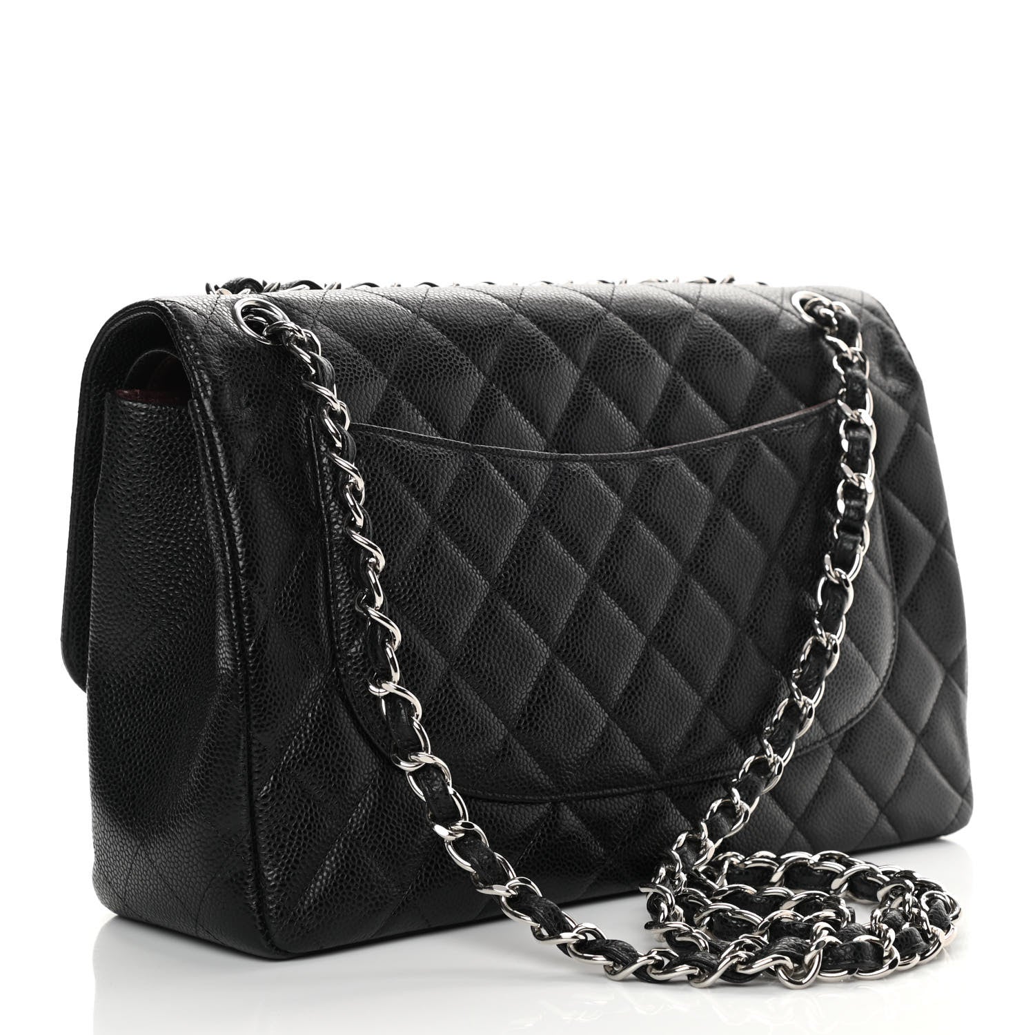 Chanel Caviar Quilted Jumbo Double Flap Black 3 of 14