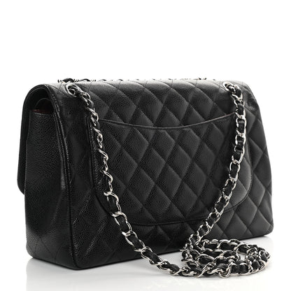 Chanel Caviar Quilted Jumbo Double Flap Black 3 of 14
