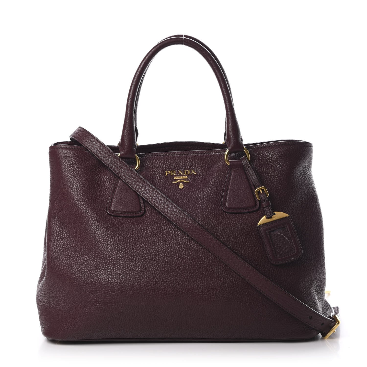 Prada Vitello Daino Tote Granato 1 of 15