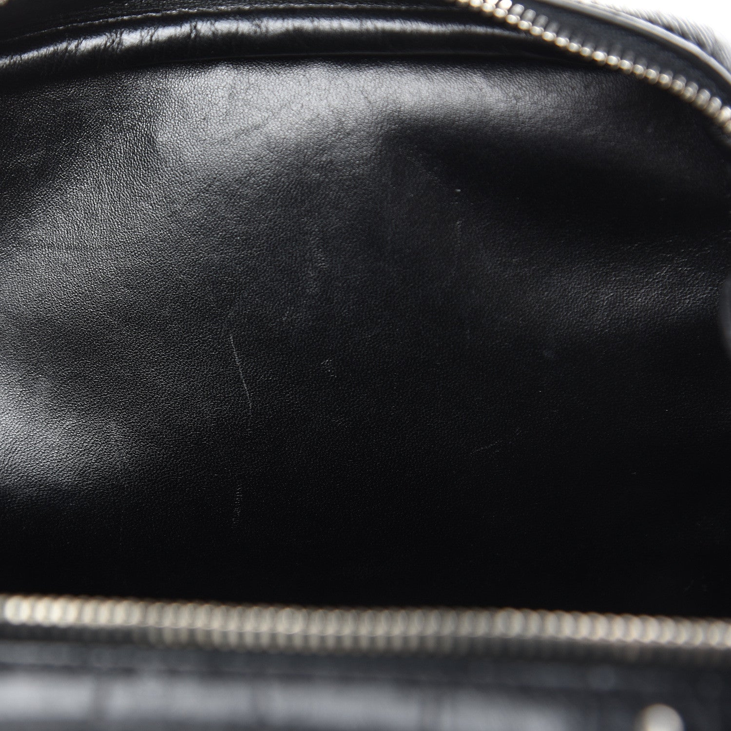 Saint Laurent Calfskin Crocodile Embossed Monogram Lunch Box Bag Black 10 of 10