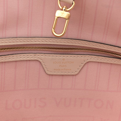 Louis Vuitton Damier Azur Braided Neverfull MM Pink 6 of 17