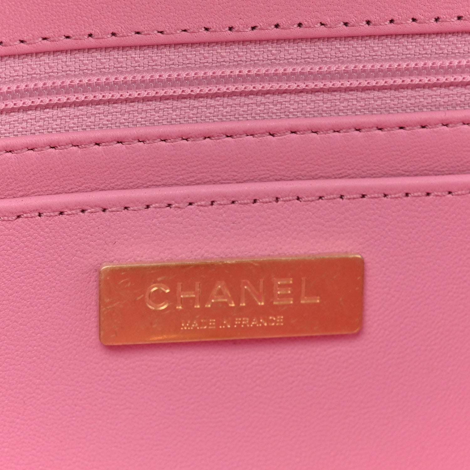 Chanel Tweed Large Top Handle Clutch With Chain Pink Black Ecru 7 of 10