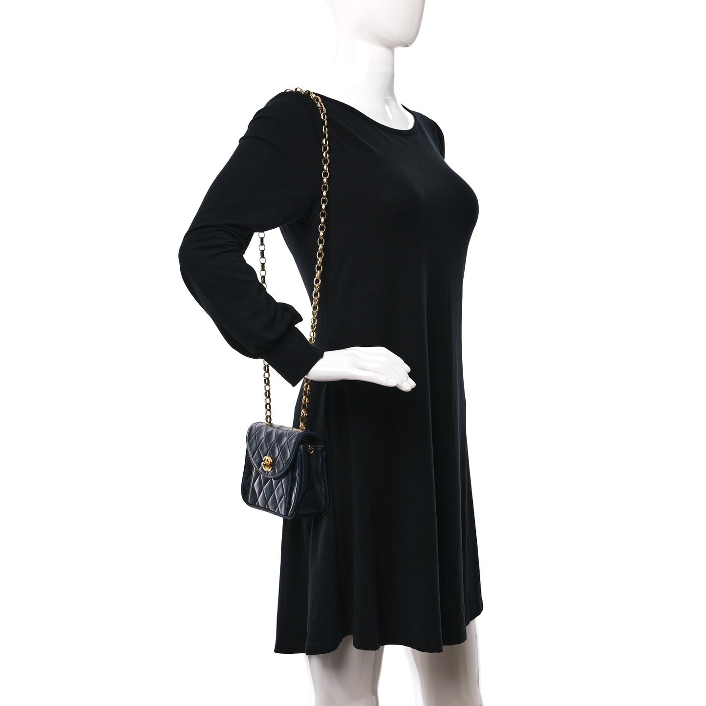 Lambskin Quilted Flap Bag Black