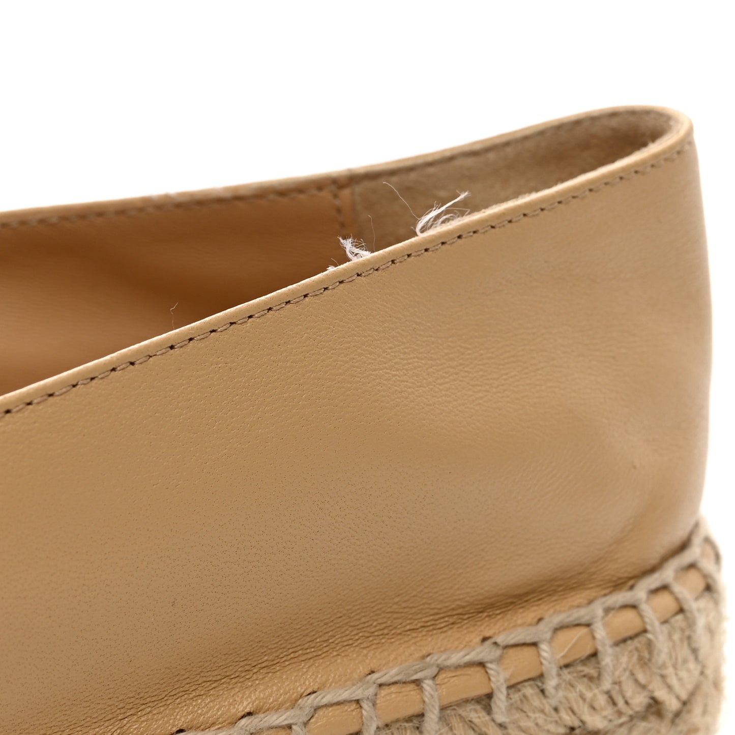 Lambskin CC Espadrilles 37 Beige Black
