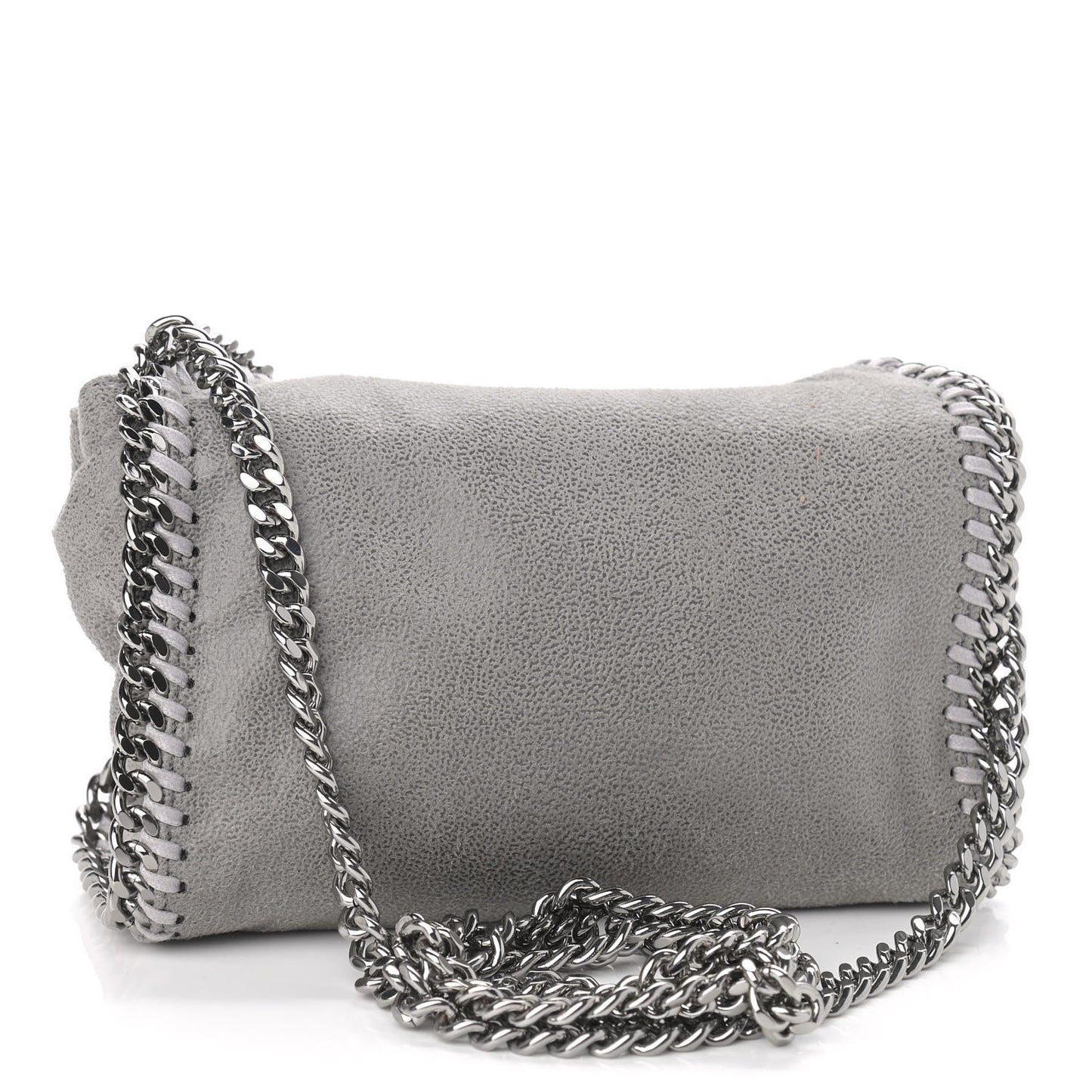 Shaggy Deer Falabella Fold Over Tote Grey
