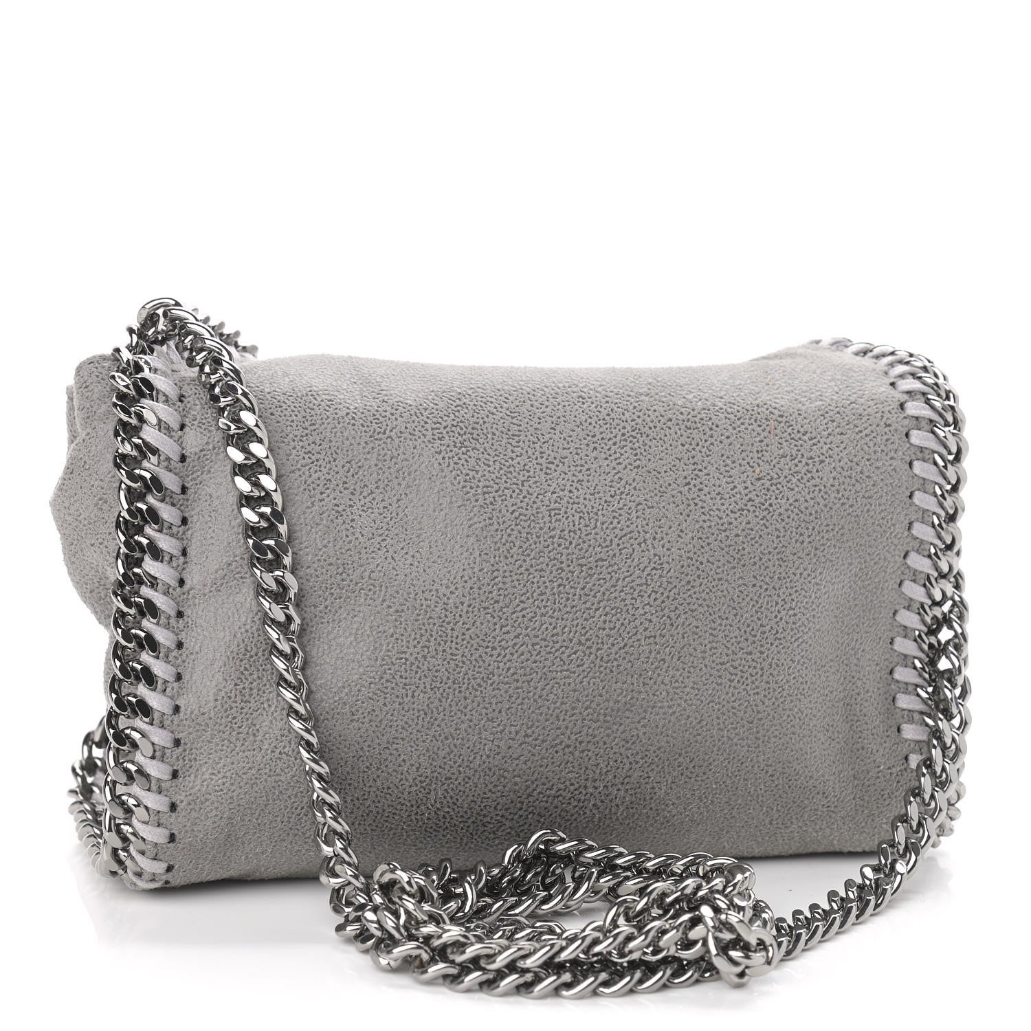 Stella McCartney Shaggy Deer Falabella Fold Over Tote Grey 3 of 9