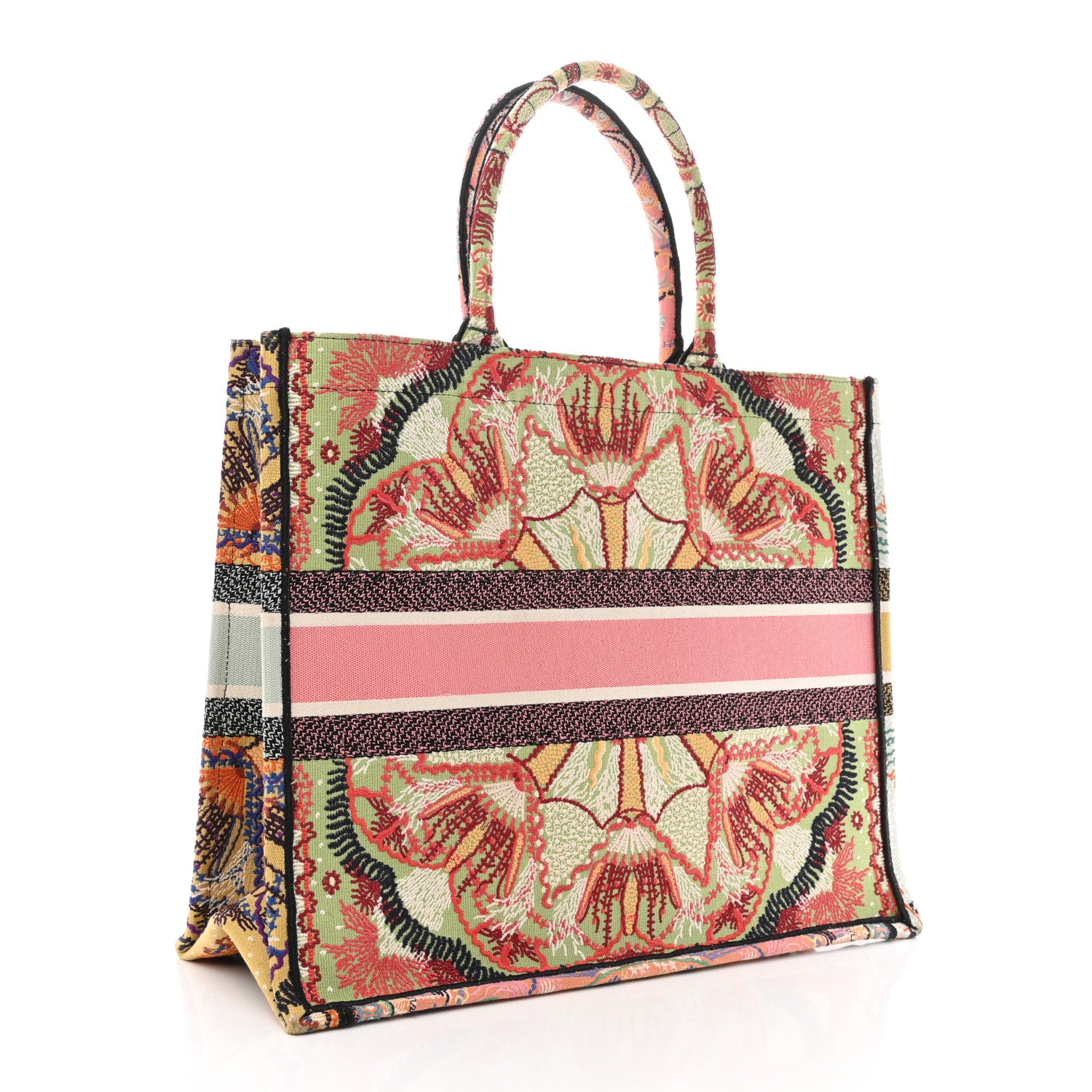 Christian Dior Canvas Embroidered Large In Lights Book Tote Multicolor 3 of 11