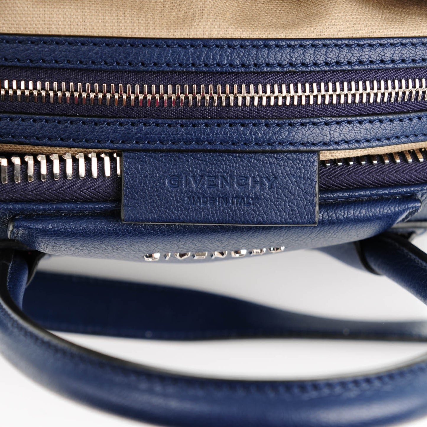 Sugar Goatskin Small Antigona Navy