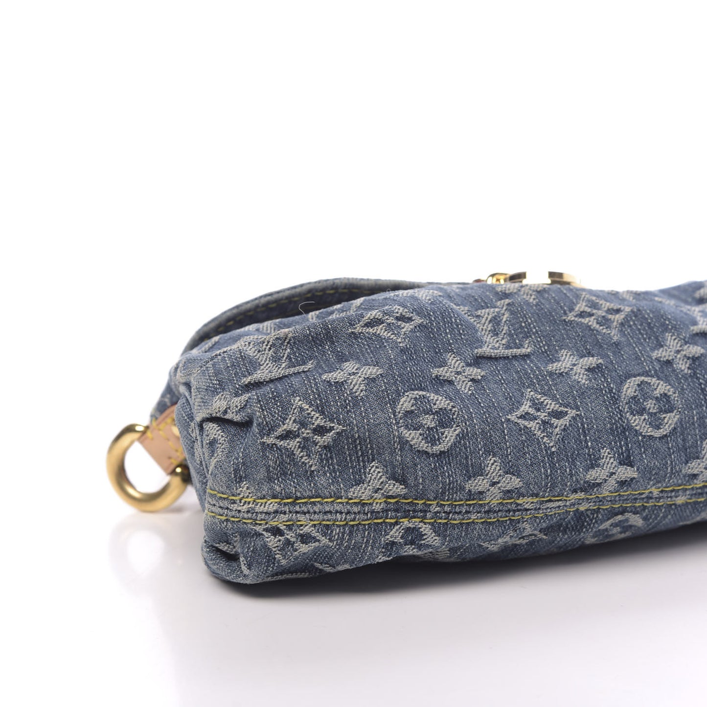 Monogram Denim Mini Pleaty Blue