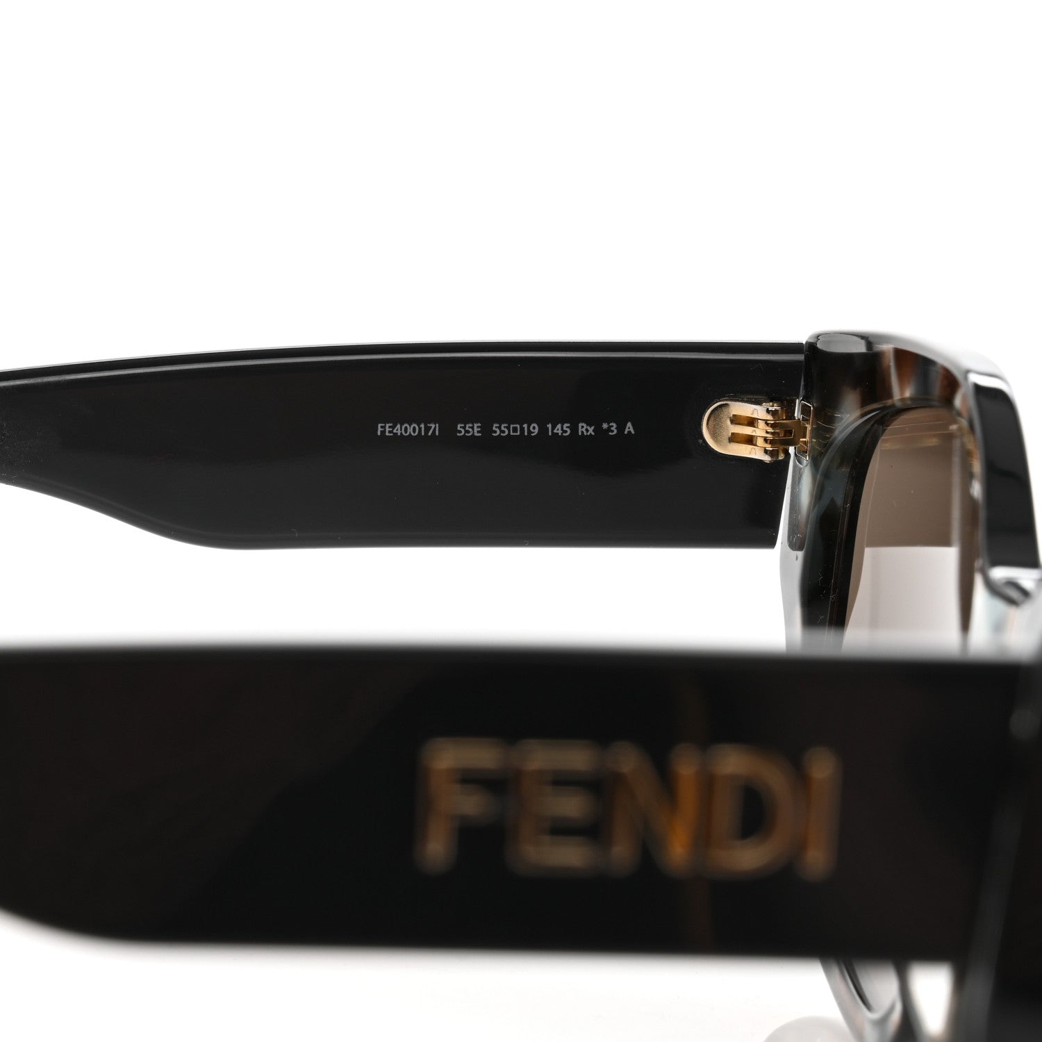 Fendi Acetate Fendi Butterfly Sunglasses FE40017I Shiny Acqua Grey Havana Dark Brown 5 of 8