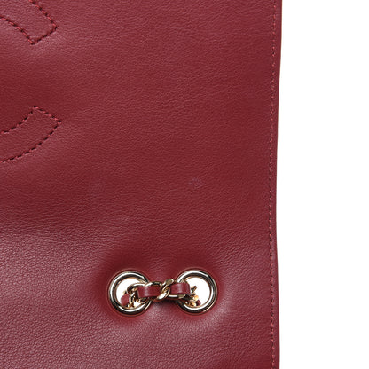 Chanel Calfskin Chevron Quilted Statement Flap Burgundy 12 of 12