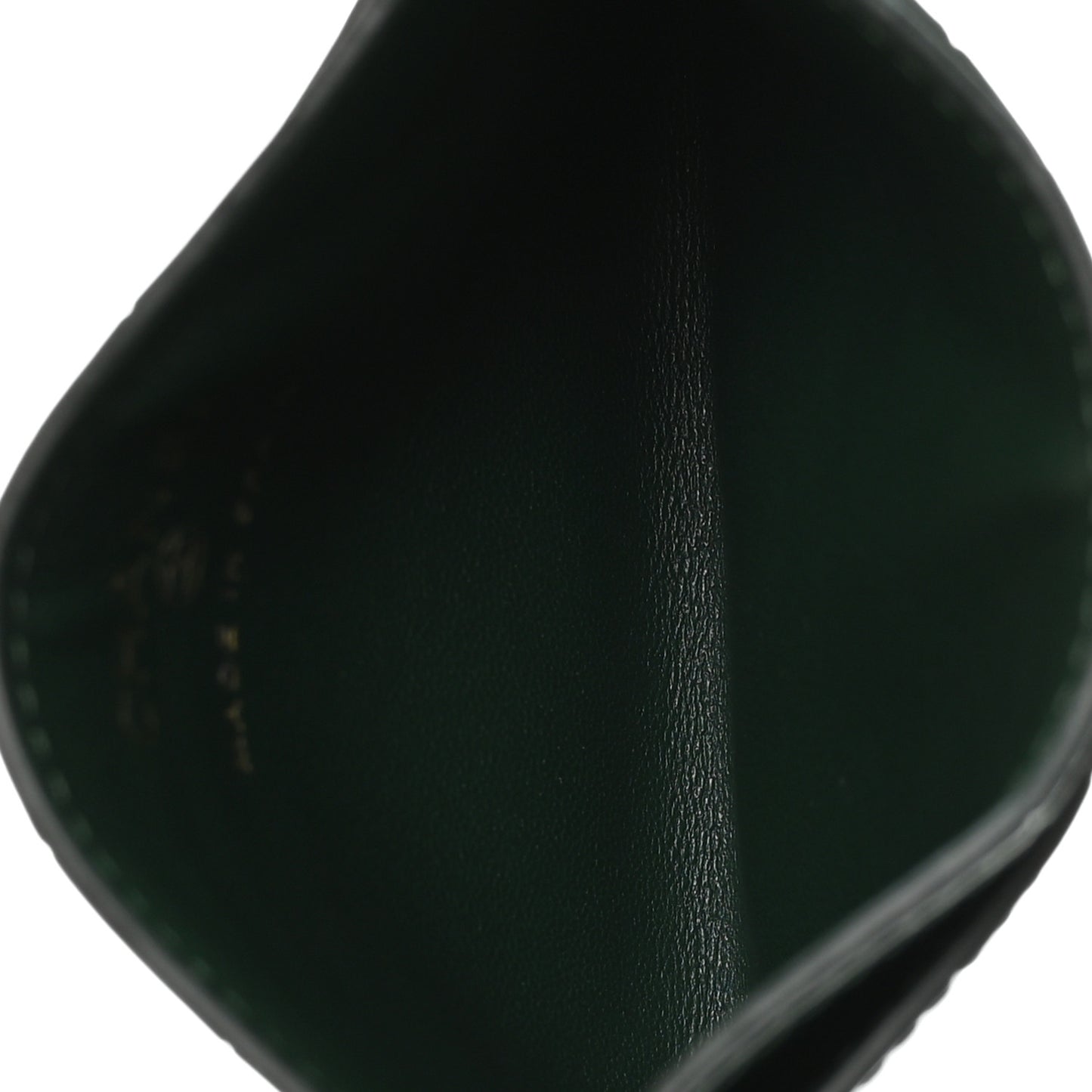Calfskin Crocodile Embossed Crococo Card Holder Emerald