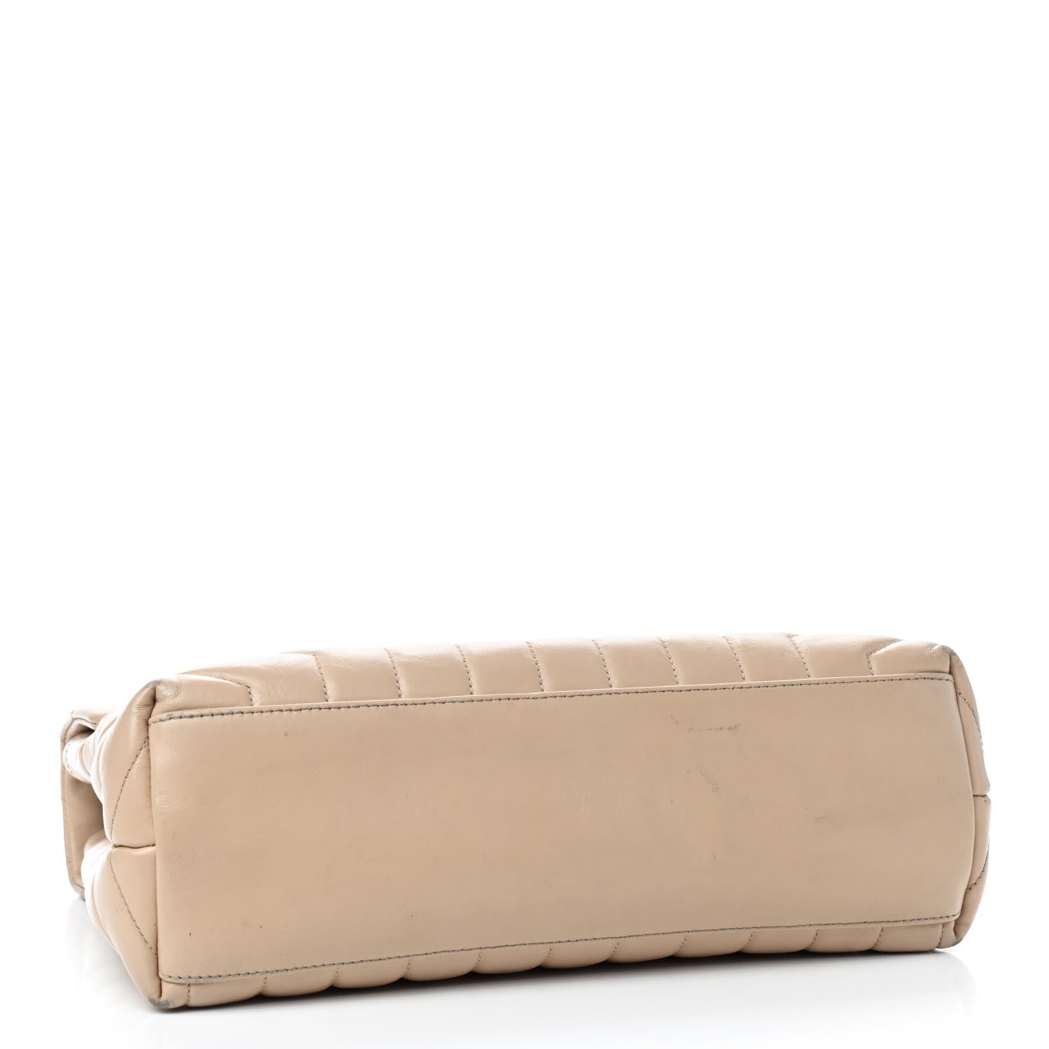 Saint Laurent Calfskin Y Quilted Monogram Medium Loulou Chain Satchel Nude Powder 4 of 14