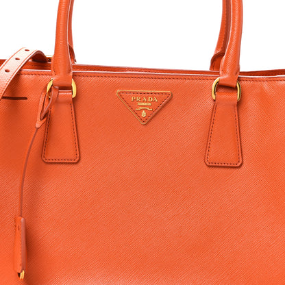 Prada Saffiano Lux Medium Tote Papaya 7 of 9
