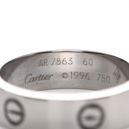 Cartier 18K White Gold 6mm LOVE Ring 60 9 4 of 4
