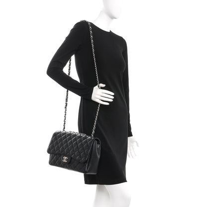 Chanel Caviar Quilted Jumbo Single Flap Black 8 of 8