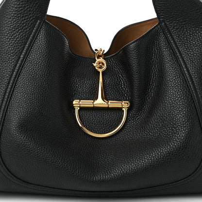 Gucci Grained Calfskin Softbit Maxi Shoulder Bag Black 8 of 10
