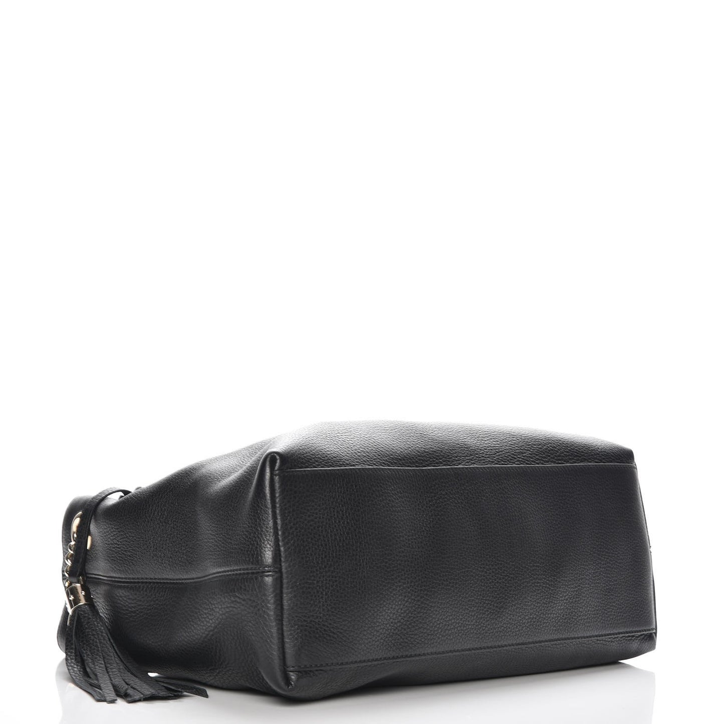 Pebbled Calfskin Medium Soho Chain Shoulder Bag Black