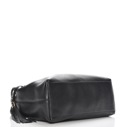 Gucci Pebbled Calfskin Medium Soho Chain Shoulder Bag Black 4 of 8
