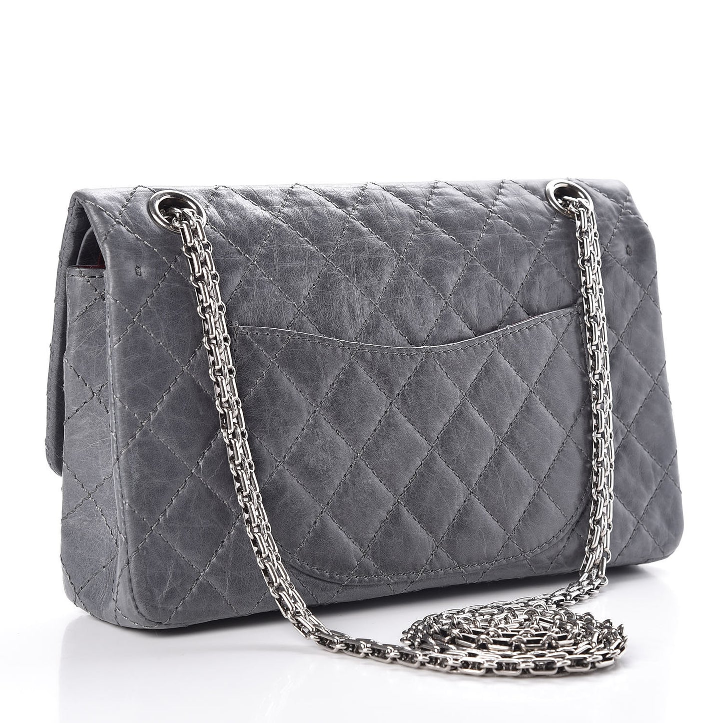 Aged Calfskin Quilted 50th Anniversary 2.55 Reissue 225 Flap Grey