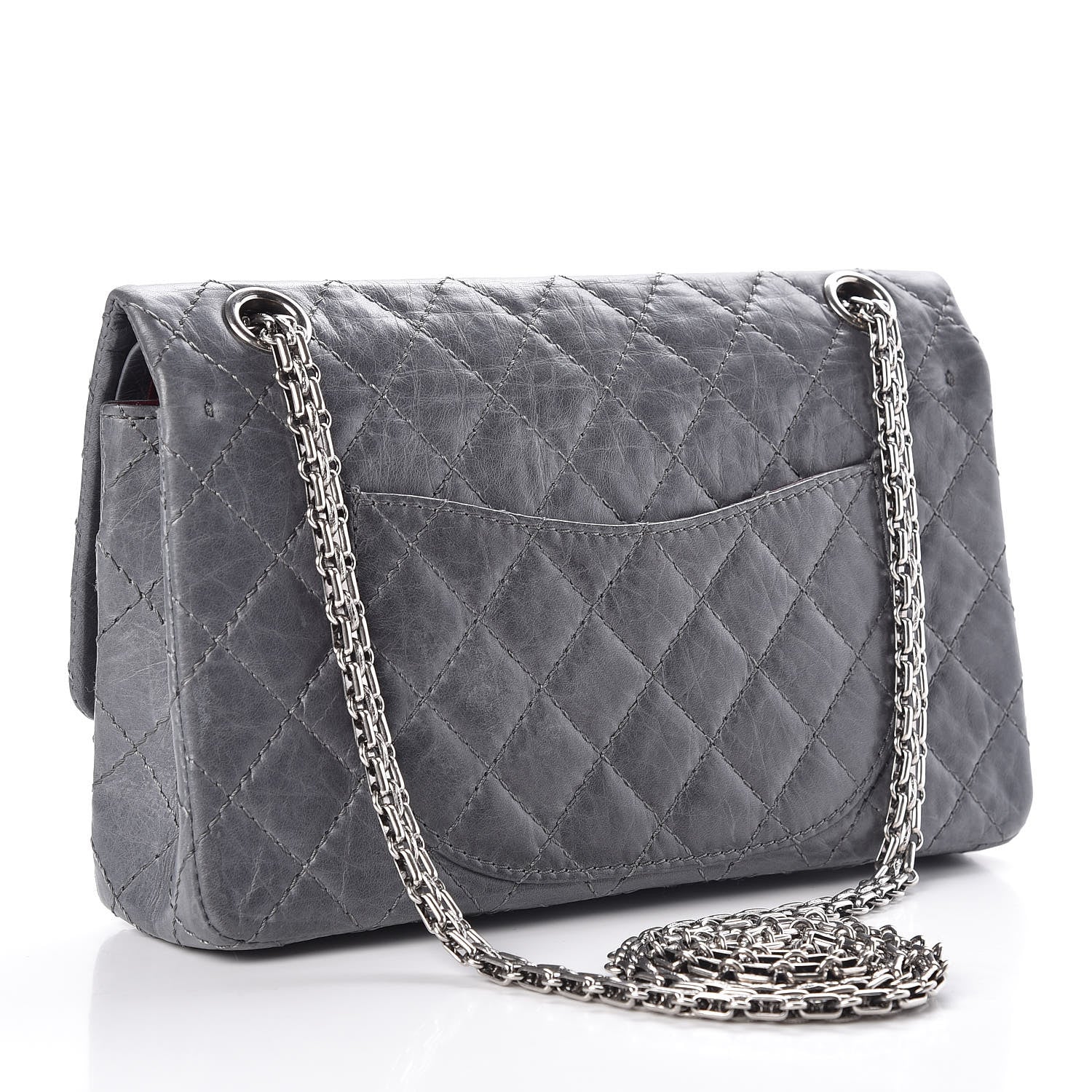Chanel Aged Calfskin Quilted 50th Anniversary 2.55 Reissue 225 Flap Grey 3 of 11